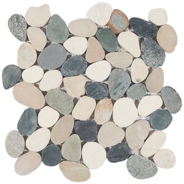 Pebblestone Sliced Round Tile 11.81" x 11.81" - Raja Ampat