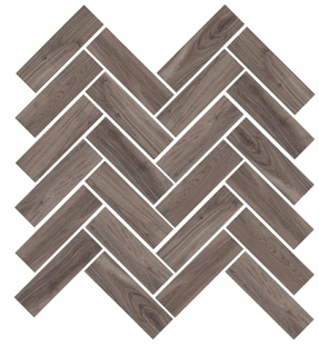 Mood Wood Herringbone Mosaic Tile 12" x 15" - Nut