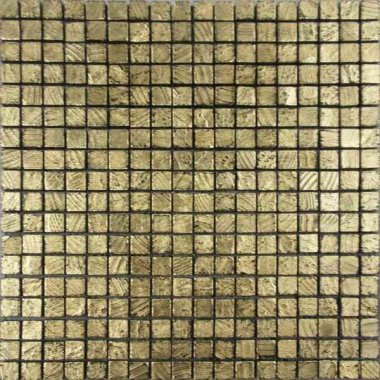 Artistic Fire Dance 4 Mosaic Tile - 12" x 12" - Gold