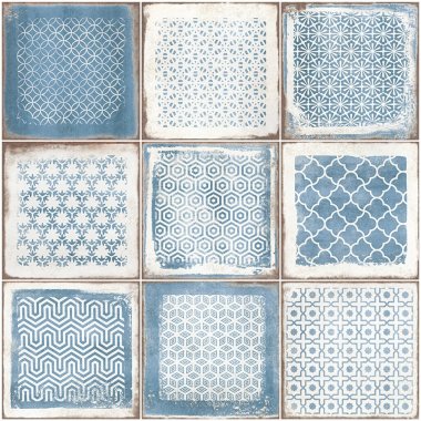 Bernalillo Decor Tile 8" x 8" - Blue