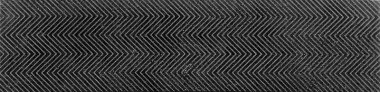 Artistic Etched Chevron Mosaic Tile - 3" x 12" - Black