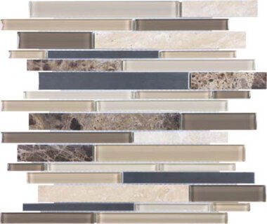 Bliss Stainless Glass Tile Mosaic - Woodland Park