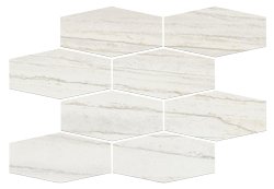 Evolution Tile Mosaic Hexagon Semi-Polished 10" x 15" - White