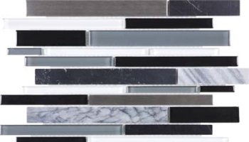 Bliss Stainless Glass Tile Mosaic - Arctic Night