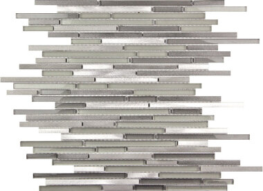 Cascades Haze Mosaic Tile - 11.8" x 11.8" - Gray, Metal