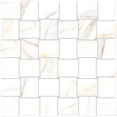 Cava Intreccio Mosaic Tile 11.8" x 11.8" - Bianco Satin