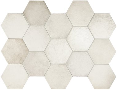 Heritage Hexagon Tile 7" x 8" - Snow
