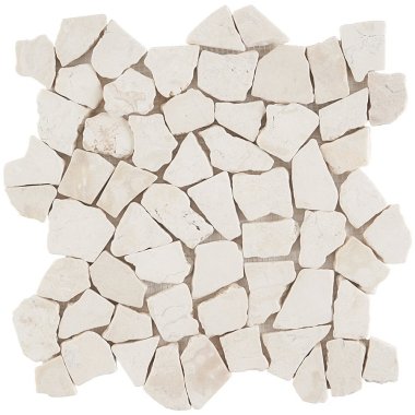 Pebblestone Tumbled Tile 11.81" x 11.81" - Lovina White