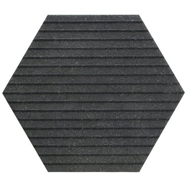 Casterly Rock Hexagon Decor Tile 10" x 20" - Antracita