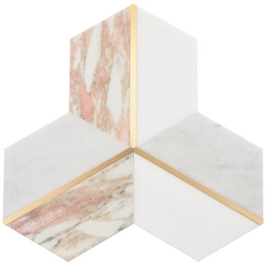 Carraway Hexagon Tile 10" x 12" - Rosa