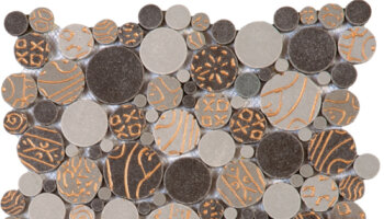 Reconstituted Pebble Interlocking Mosaic Tile - 12