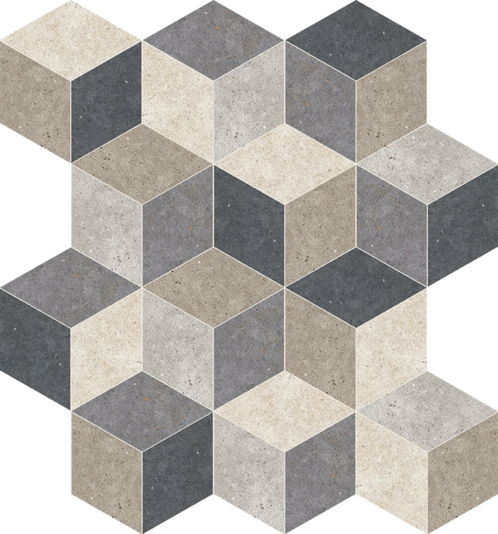 Interceramic Tile City Lights Cube Mosaic 12 X Mix