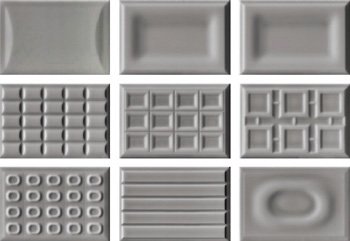 Cento Per Cento Tile Glossy Beveled 5" x 7" - Cacao Dark Grey