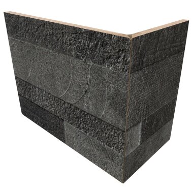 Moralis Outside Corner Wall Tile 8" x 6" - 3D Dark