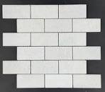 Marble Stone Tile Brick Mosaic 11.8" x 11.8" - White