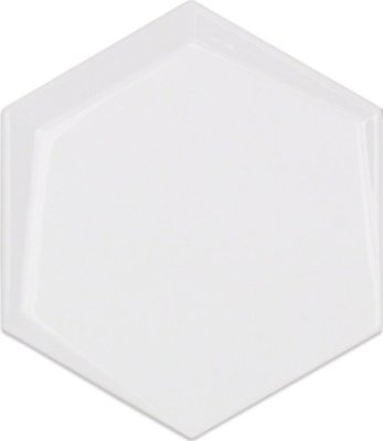 Hexagono Tile Cuna Brillo 6" x 6" - Blanco