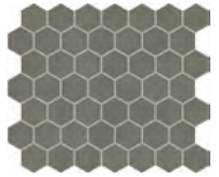 Moroccan Concrete Hex 1-1/2" x 1-1/2" Mosaic Tile 12" x 10" - Light Moss MC53