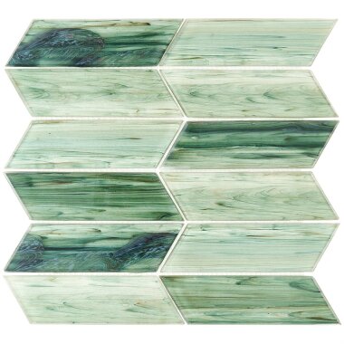 Brook Chevron Tile 11.73" x 11.74" - Sage