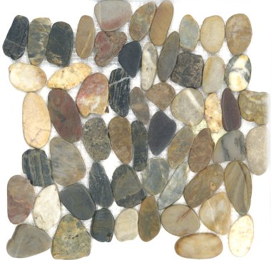 Riverstone Pebbles Tile 12" x 12" - Multicolor Polished