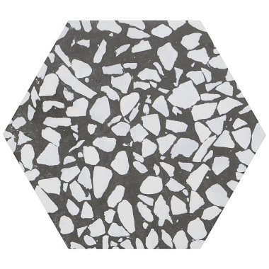 Riazza Hexagon Tile 9" x 10" - Nero