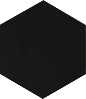 Home 7" Hexagon Tile 7" x 8" - Black