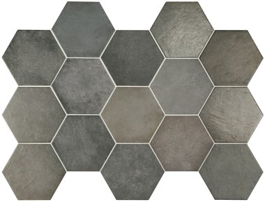 Heritage Hexagon Tile 7" x 8" - Carbon