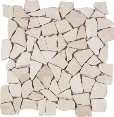 Marble Stone Tile Opus Mosaic Interlocking 12" x 12" - White