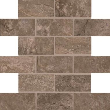 Laurel Heights Tile Brick Joint Mosaic 2" x 4" - Brown Pinnacle