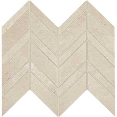 Modern Formation Tile Unpolished / Textured / Light Polished Blend Chevron 12" x 12" - Peak White