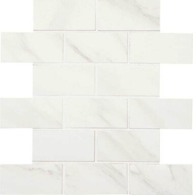 Mirasol Tile Brick Joint Mosaic 2" x 4" - Bianco Carrara