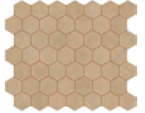 Moroccan Concrete Hex 1-1/2" x 1-1/2" Mosaic Tile 12" x 10" - Ochre MC55