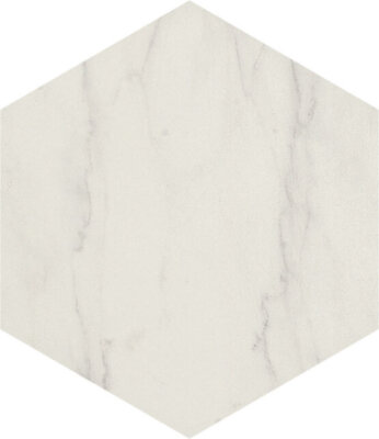 Verona 5" Hexagon Tile 5" x 6" - White