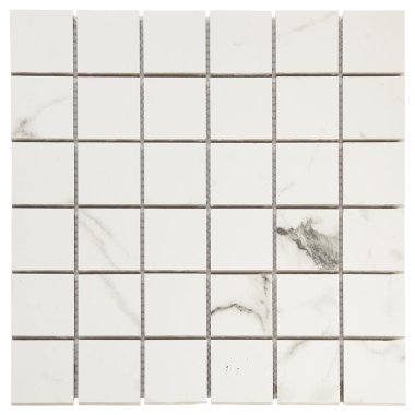 Lithe Mosaic Tile 11.81" x 11.84" - Statuario Venato