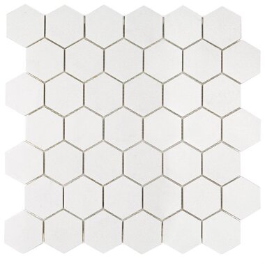 White Thassos Hexagon Tile 11.75" x 11.75" - White Thassos