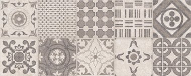 Genesis Patchwork Decor Tile 8" x 20" - Taupe