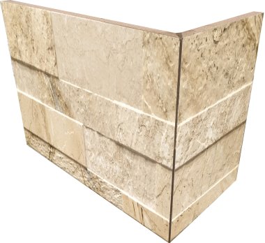 Gioia 3D Wall Outer Corner Tile 8.25" x 4.5" - Beige
