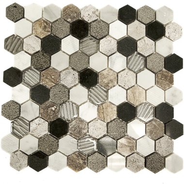 Surface Tech Hexagon Tile 11.25" x 10.88" - River Bed