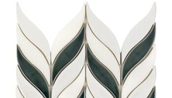 Water Jet Floret Chevron Tile 12