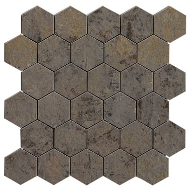 Artile Hexagon Mosaic Tile 11.02" x 11.41" - Copper
