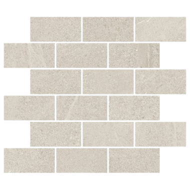 New England 2" x 4" Brick Mosaic Tile 12" x 12" - Ivory