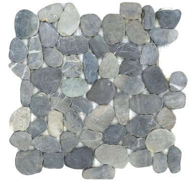 Riverstone Pebbles Tile 11.81" x 11.81" - Riverstone Grey Honed