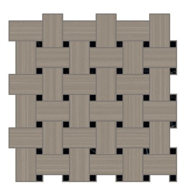 Style Basketweave Tile 12" x 12" - Elegant