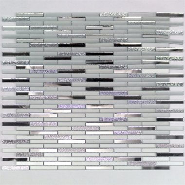 Mirror Glass Tile 1/4" x 2" - Sliver Silver