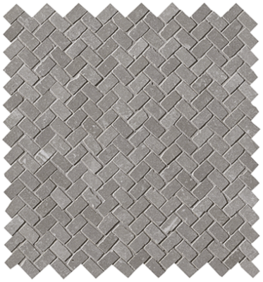 Maku Mini Herringbone Tile 0.5" x 1" - Grey