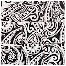 Maori Native Series Mosaic Tile 12" x 12" - Black/White