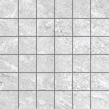 Nepal 2" x 2" Mosaic Tile 12" x 12" - Grey