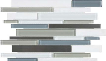 Bliss Stainless Glass Tile Mosaic - Nordic Storm