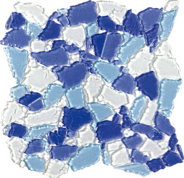 Glass Tile Opus Interlocking 12" x 12" - Blue