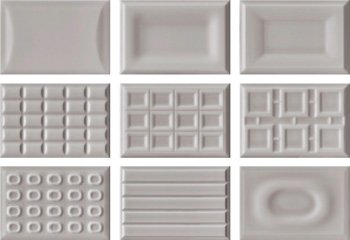 Cento Per Cento Tile Glossy Beveled 5" x 7" - Cacao Grey