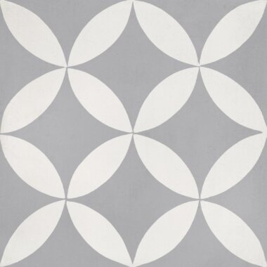 Bati Orient Cement Tile Decor Modern 8" x 8" - Dark Grey/Off White